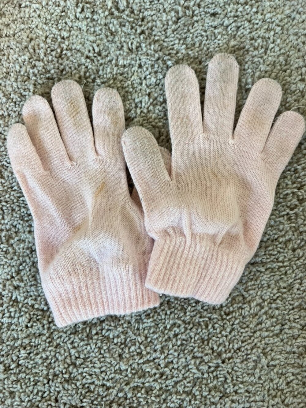 Gloves Pink One Size Cozy Knitted Thermal Mittens Winter Essentials